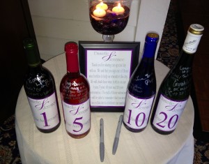 wine bottle guestbook in altamont ny