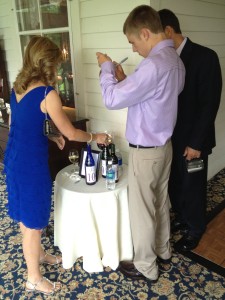 Wine bottle wedding guestbook DJ in Abany ny