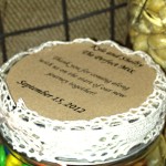 Trail Mix Mason Jar Wedding Lid Decoration Idea