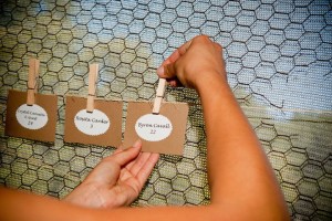 Hanging Wedding Table Place Cards