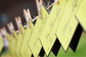Hanging Wedding Table Place Card Clips