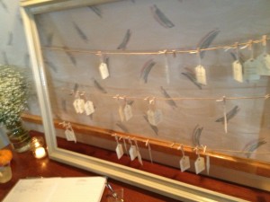 Hanging Wedding Table Place Cards