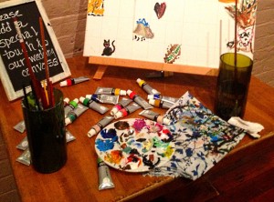 Wedding Painting Guest Book, troy ny wedding dj