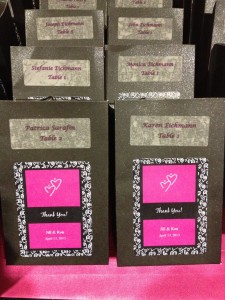 Candy Bag Place Cards - Albany NY DJ Wedding Idea