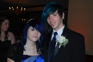Blue Haired Couple at Coxsackie Prom Dance 2013