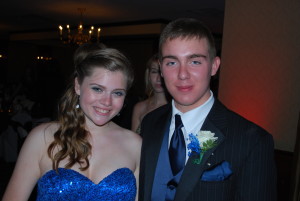 Couple at Prom in Latham by DJ Booth