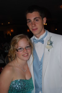 Coxsackie-Athens Prom DJ Pictures - White tux - Blue Dress