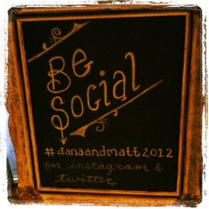 Create a Wedding Hashtag on Twitter, Instagram, Facebook and Vine.