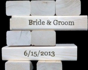 Jenga Wedding Guest Book - Albany NY Wedding DJ Printed