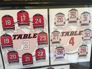 Hockey Wedding Seating Chart