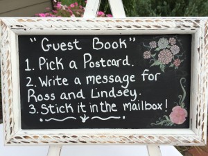 Postcard Wedding Guest Book Idea DJ Idea - Sign