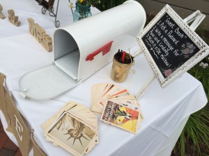 Postcard Wedding Guest Book Idea - DJ Picture - Mailbox