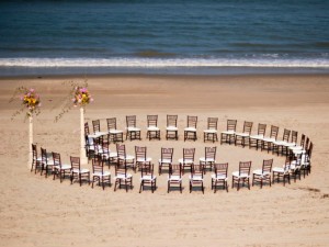 spiral wedding ceremony dj beach