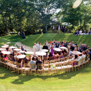 spiral wedding ceremony dj trees
