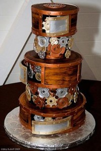 Steampunk Wedding Cake DJ Idea