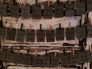 Rustic Door Wedding Decoration for Place Card DJ Idea