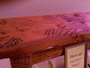 Wedding Guestbook Bench
