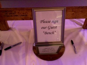 Wedding Guestbook Bench