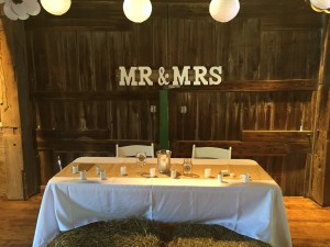 Fun Country Theme Wedding Head Table