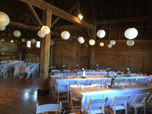 Indian Ladder ALtamont NY Wedding Dining Hall in The Barn