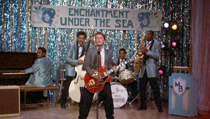 Under-the-sea-theme poster from back to the future for party theme dj idea