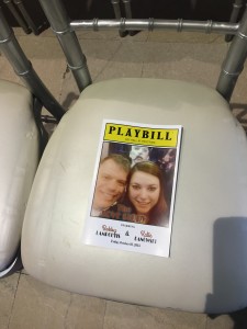 Wedding Program for Broadway Theme Wedding