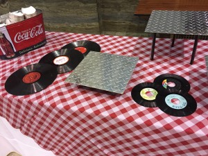 Cupcake Table decorationsBroadway Theme Wedding