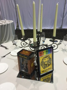 Playbill Centerpiece for Broadway Theme Wedding