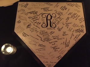 baseball theme wedding guest book