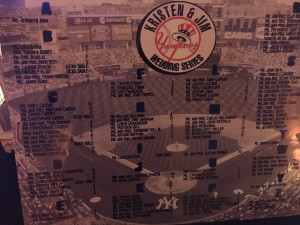 baseball theme wedding seating chart
