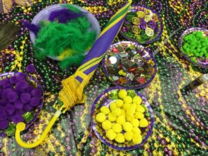 Mardi Gras Theme Party Table Decoration